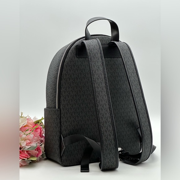 MICHAEL KORS Black Signature Large Backpack - Picture 7 of 14